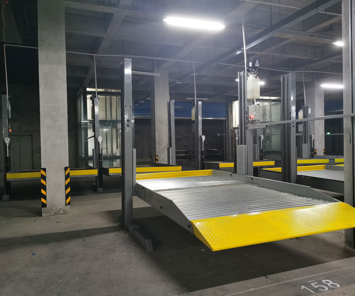 白云二層簡易升降類機械停車庫安裝